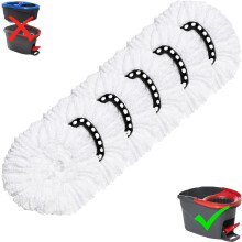 6-balenie mikrovláknových hlavíc mopu pre mop O-Ceda EasyWrin Spin