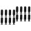 16Pcs Durable Black Hard Rubber Foosball Handle Replacement Grip 3
