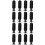 16Pcs Durable Black Hard Rubber Foosball Handle Replacement Grip 4