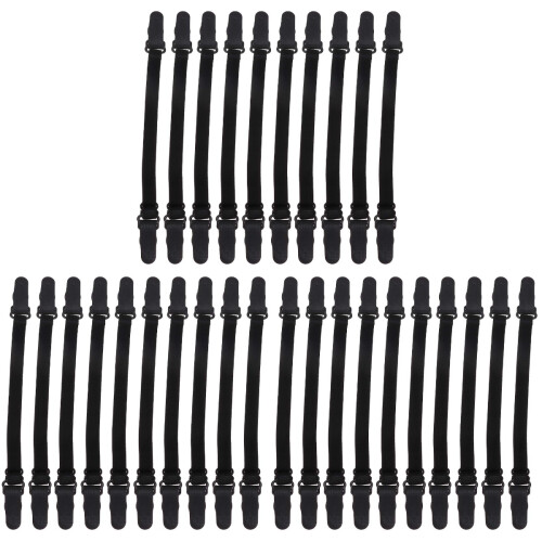 30Pièces Crochet Masque Noir Boucle Élastique Durable 1