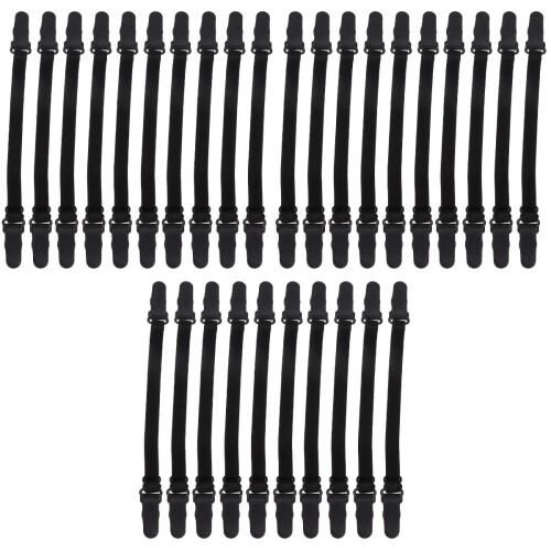 30Pièces Crochet Masque Noir Boucle Élastique Durable 2