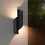 10W Spiral Waterproof Wall Light - Black Warm White - 16pcs/Carton 2