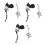 3Pairs Replacement Metal Brake Levers for Motorcycles Assorted Color 4