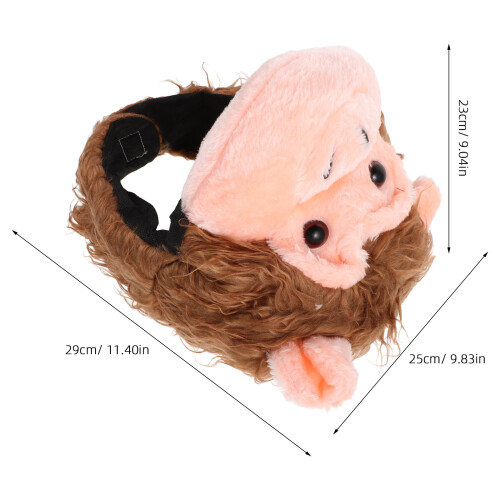 Plush Monkey Costume Hat Soft Party Headwear 1