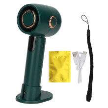 Håndholdt turbineventilator med LED-display, 5 hastigheder, USB