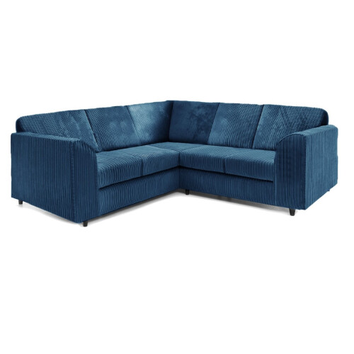 Furniture 786 Jumbo Cord Full Back 2c2 Corner Sofa Marine Blue 1