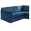 Furniture 786 Jumbo Cord Full Back 2c2 Corner Sofa Marine Blue 3