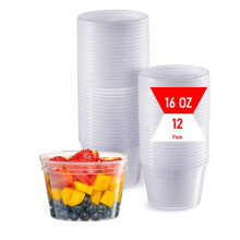 Boîtes à charcuterie transparentes de 473 ml (16 oz) avec couvercles, paquet de 12
