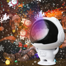 Projecteur lumineux de Noël astronaute – Flocon de neige et bonhomme de neige