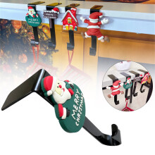 Weihnachtsstrumpfhalter für den Kaminsims – Metall-J-Haken,