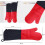Professionelle Silikon-Küchenhandschuhe, 1 Paar, extra lang, hitzebeständig, mit Baumwollfutter. 5