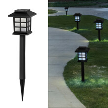 12 stuks LED-padverlichting op zonne-energie, warm/wit/kleurrijk.