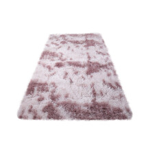 Tapis en peluche violette 160 x 50 cm, antidérapant, coton-polyester