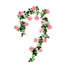 Guirlande de fleurs artificielles de 1,8 m – Verdure en soie pour