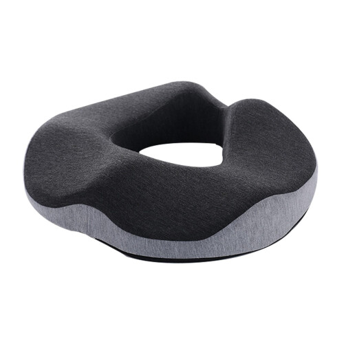 Almofada de espuma viscoelástica para o cóccix, ideal para gestantes e pessoas com hemorroidas.