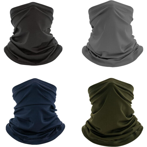 4-pack kylande halsdukar – Ice Silk, UV-skydd