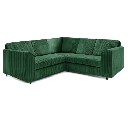 Furniture 786 Hannah Jumbo Cord Full Back 2c2 Corner Sofa Green 1