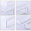 4 τεμάχια θήκη για ποτήρια κουζίνας/μπαρ 26x11cm, κρεμαστή γυάλινη βάση, λευ 4
