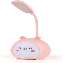 Lampe de bureau LED sans fil rose pour enfants, rechargeable par USB,la table de chevet ou comme cadeau.