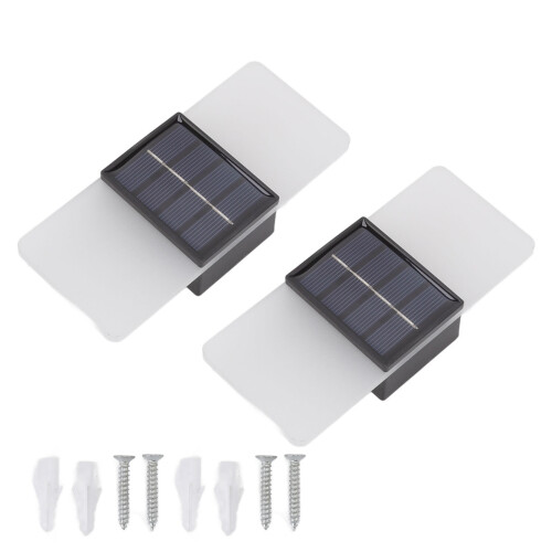 Solar Wall Light Acrylic2-Colour LED1Pack