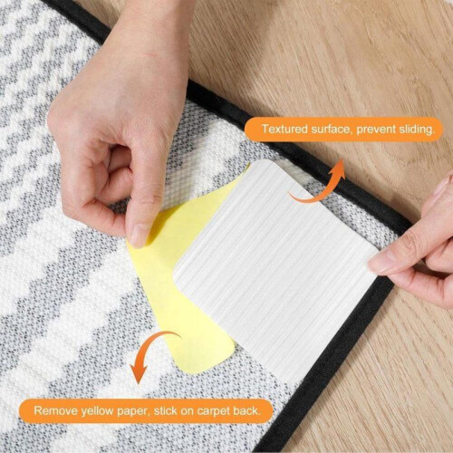 Non-slip mat - 10 x 10 cm - Washable - Foldable - 4 pieces 1
