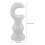 White Wooden Curtain Pole Holders Wall Mount Rod Brackets 2