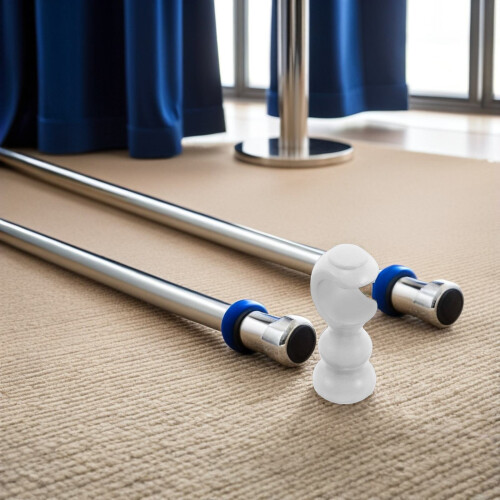 White Wooden Curtain Pole Holders Wall Mount Rod Brackets 2