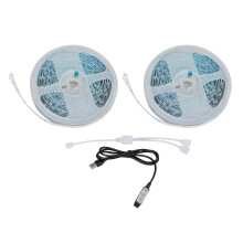 RGB LED-stripelys 5V USB-drevet med 3-knappers kontroller