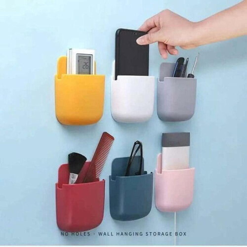 Remote control holder - Set of 6 - Wall-mounted storage box - Remote control holder - Wall organizer - 1