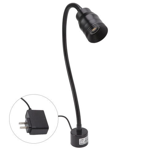 Lámpara LED de cuello de cisne de 7 W con base magnética.