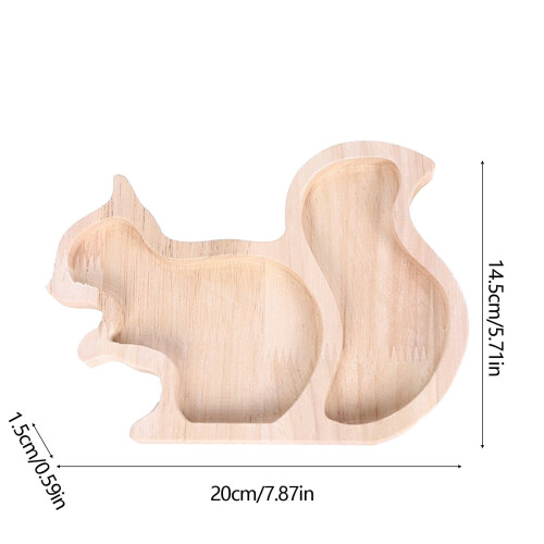 Bandeja de servir de madera maciza de 20x14,5 cm. 2