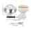 Stainless Steel Hamburger Patty Maker with Beech Handle and 6