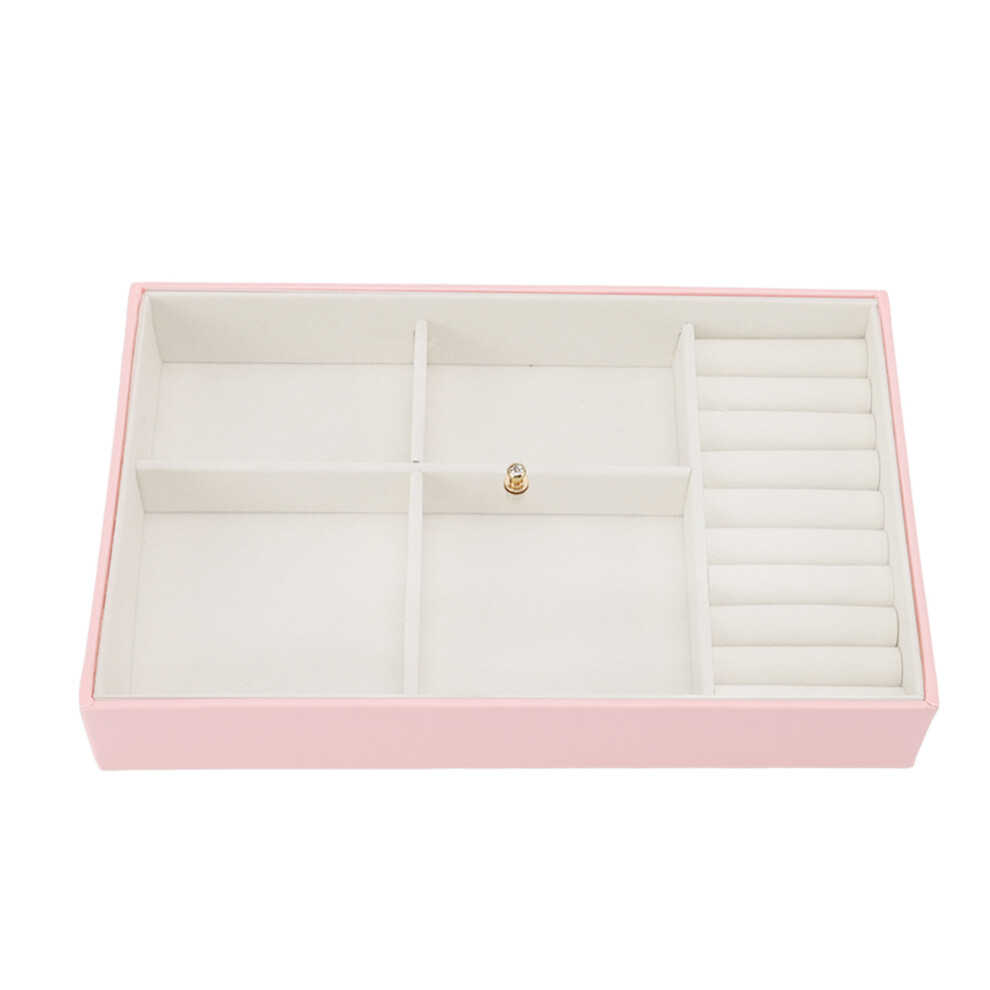 Stackable Jewelry Box With Clear Lid Â Pu Leather & 9058772740472