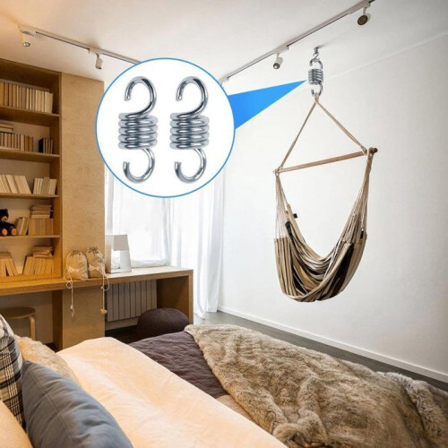 Suspension system - 2 pieces - Ceiling hook - Spring suspension - Hanging chair mounting hardware - For 2