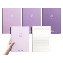 Confezione da 4 quaderni a copertina morbida con righe per studenti universitari, 80 pagine,