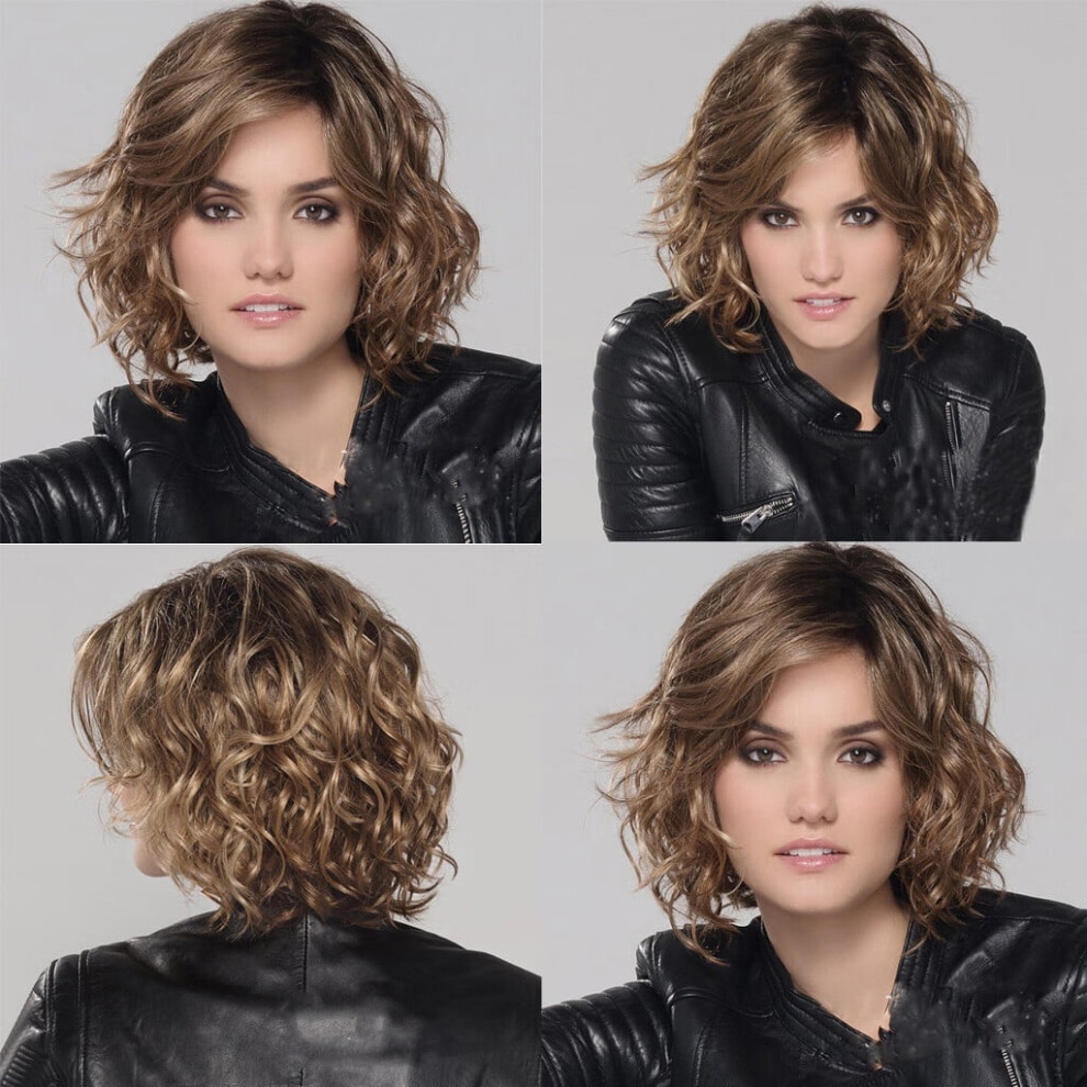 Unisex Short Curly Synthetic Wig For Women