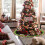 Weihnachtsbaumdecke Rot Schwarz Büffelkaromuster 150 cm 2