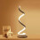 Dimmable 12W spiral LED table lamp, curved bedside lamp with soft light 1