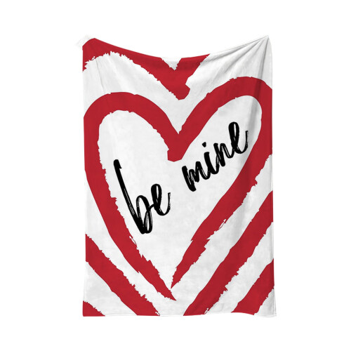 Plaid doux et chaud à motifs de cœurs pour la Saint-Valentin