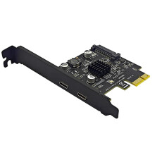 2-poorts USB 3.1 PCIe x1 uitbreidingskaart met ASM3142-chip