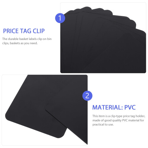Hanging Label Holder Storage Bin PVC Removable 12 Pcs 1