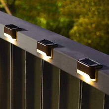 Set van 4 bruine solar trapverlichting – Waterdichte LED buitenverlichting