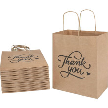 Sacs cadeaux moyens en papier kraft avec poignées