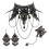 Set vintage gotico nero composto da girocollo, bracciale e orecchini 1