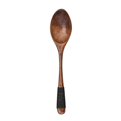 Cuchara de cocina de madera de teca hecha a mano