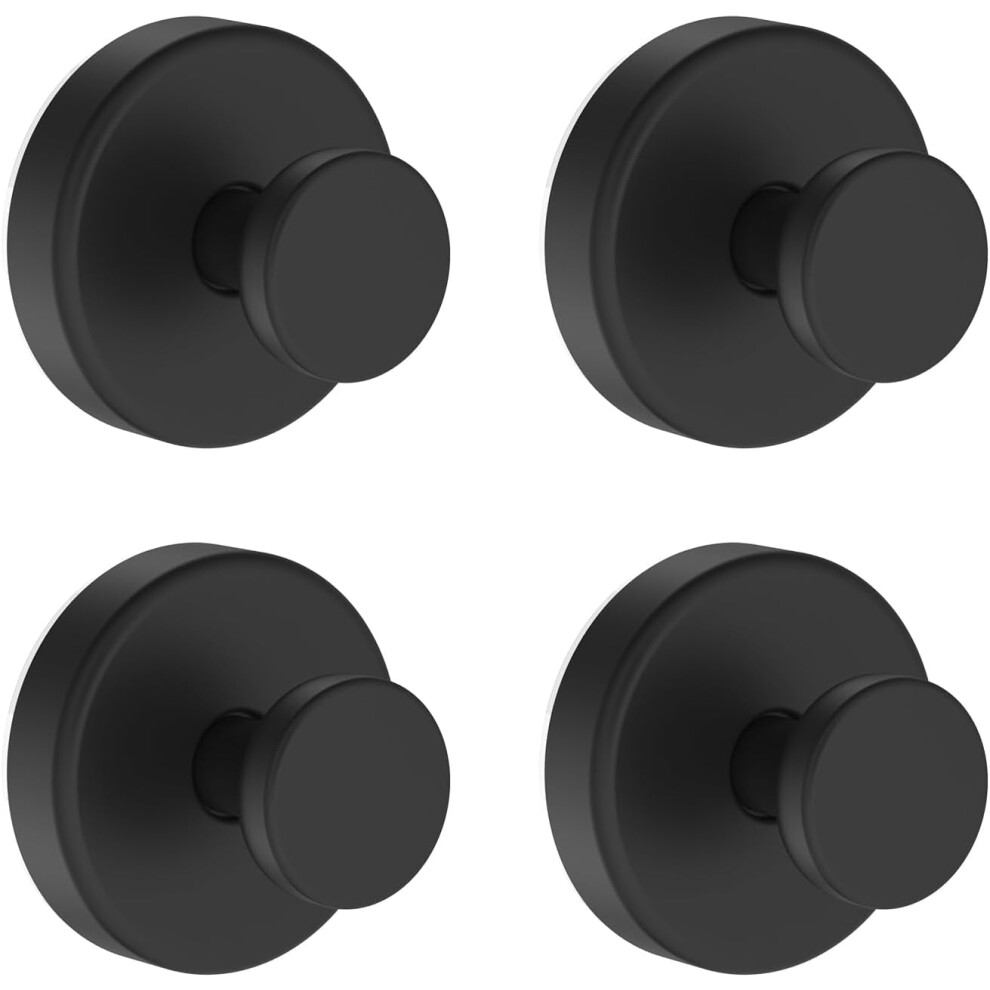 Suction Cup Towel Hooks For Shower Glass Â 4 Pack, Black 9058772285409