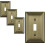 Copriinterruttore in metallo Adler, 1 modulo, ottone anticato, confezione da 4 1