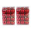48 Pack 1.2in Red Christmas Baubles 1