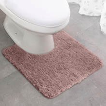 Alfombra de baño con forma de U para inodoro, 50x50cm