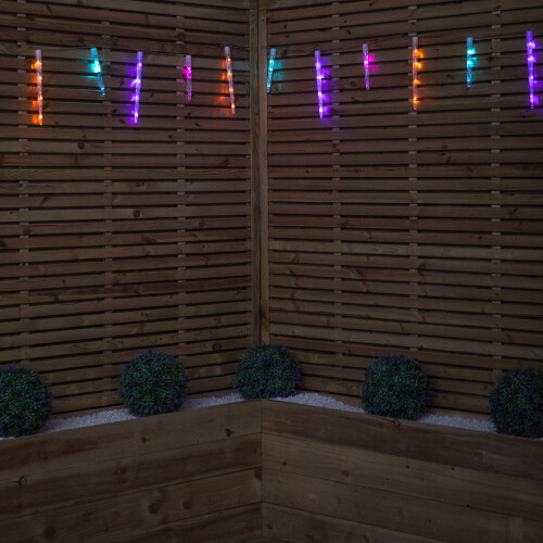 Samuel Alexander 6.9m Icicle Christmas Chaser Lights with 72 Rainbow LEDs 1